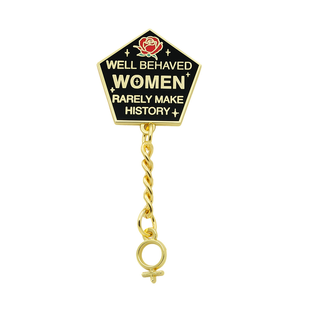 Jewelry Making History - 1 Pezzo Spilla in Smalto Femminista