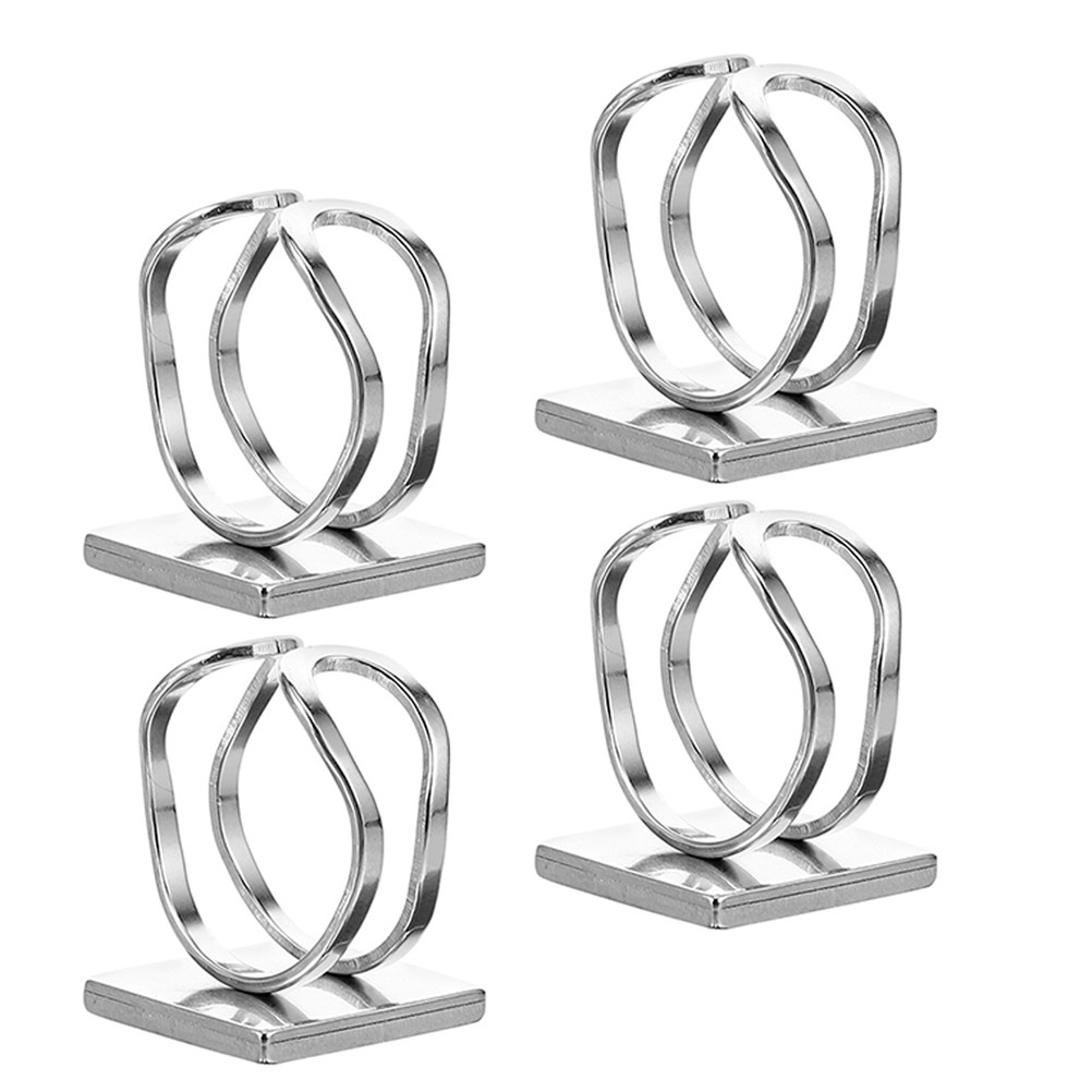 Jewelry Making Gemstones - 4 pezzi di anelli quadrati in